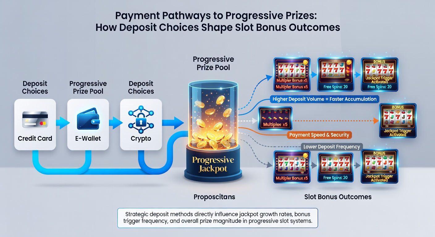 Diagramm vergleicht Bonus-Multiplikatoren für Einzahlungen via E-Wallet, Krypto und Karten bei progressiven Slots